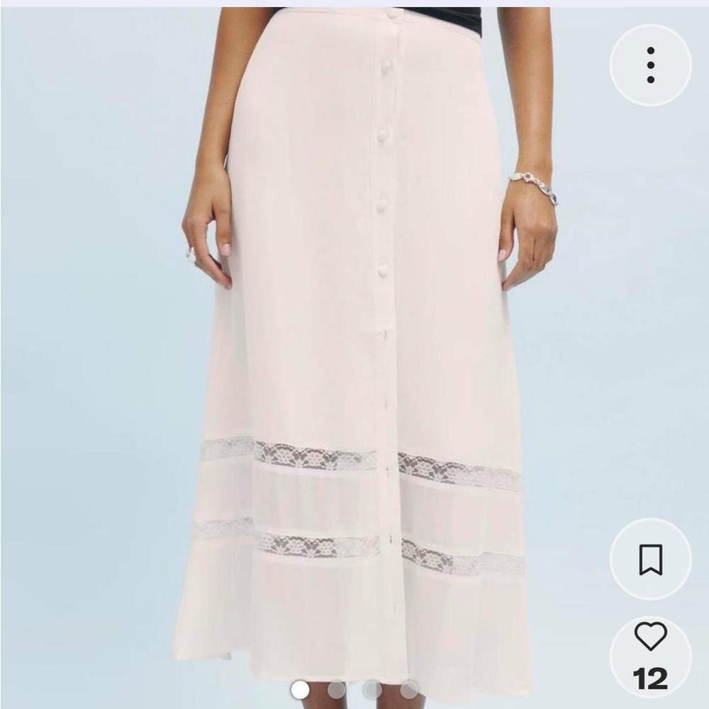 Reformation Cream Button-Down Maxi Skirt (Woods Skirt)